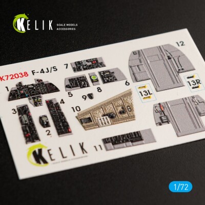 F-4J/S &quot;Phantom II&quot; 3D decal interior for Hasegawa 1/72 kit KELIK K72038 детальное изображение 3D Декали Афтермаркет