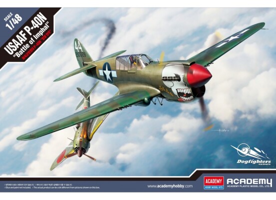 Збірна модель 1/48 Літак P-40N &quot;Battle of Imphal&quot; Academy 12341 детальное изображение Самолеты 1/48 Самолеты