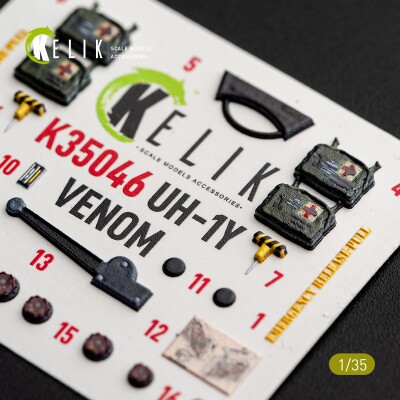 Bell UH-1 Y Venom 3D декаль интерьер для комплекта Trumpeter 1/35 KELIK K35046 детальное изображение 3D Декали Афтермаркет