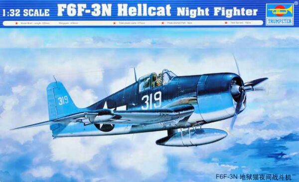 Сборная модель 1/32 Самолет F6F-3N &quot;Hellcat&quot; Трумпетер 02258 детальное изображение Самолеты 1/32 Самолеты