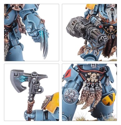 Игровой набор Warhammer 40000 - SPACE WOLVES - WOLF GUARD TERMINATORS детальное изображение Космические Волки Космические Десантники