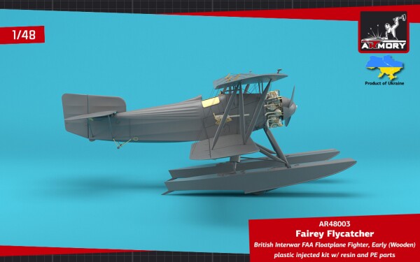 Сборная модель 1/48 Британский истребитель FAA Fairey Flycatcher в межвоенный период, гидроплан детальное изображение Самолеты 1/48 Самолеты