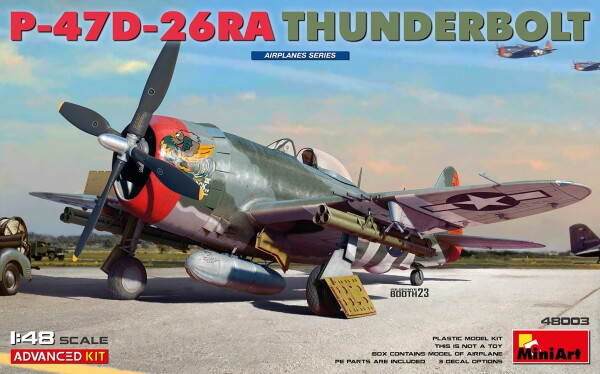 Scale model 1/48 Airplane P-47D-26RA Thunderbolt MiniArt 48003 детальное изображение Самолеты 1/48 Самолеты