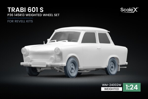 Набір коліс (з деформацією) P36 145R13 для Trabi 601 S від Revell ScaleX WM-24002W детальное изображение Колёса Афтермаркет