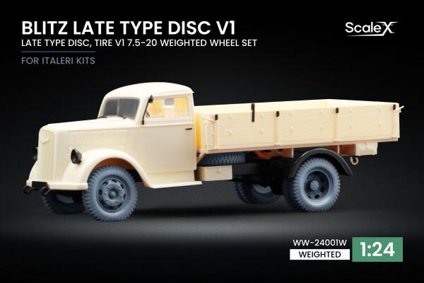 Набір коліс (з деформацією) для Blitz Early v1 від Italeri ScaleX WW-24003W детальное изображение Колёса Афтермаркет