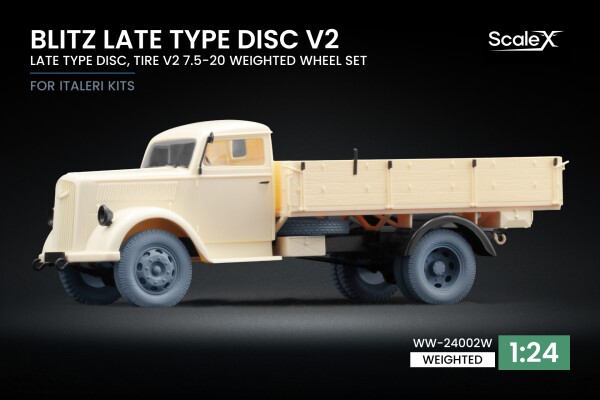 Набір коліс (з деформацією) для Blitz Late v2 від Italeri ScaleX WW-24002W детальное изображение Колёса Афтермаркет