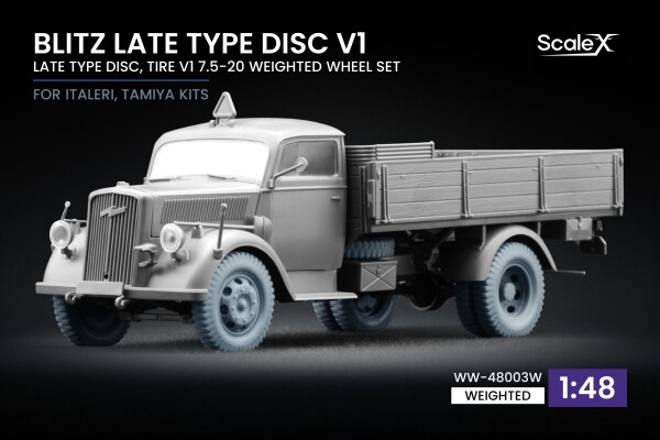 Набір коліс (з деформацією) для Blitz Late v1 від Italeri, Tamiya ScaleX WW-48003W детальное изображение Колёса Афтермаркет
