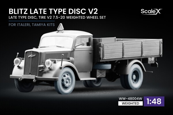 Набір коліс (з деформацією) для Blitz Late v2 від Italeri, Tamiya ScaleX WW-48004W детальное изображение Колёса Афтермаркет