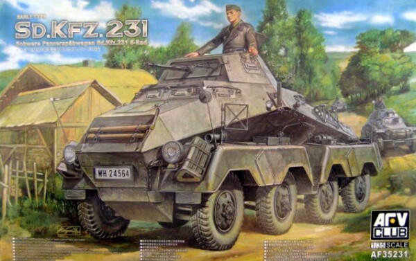 Збірна модель 1/35 Sd. 231 (рання версія) - важкий бронеавтомобіль Sd.Kfz. 231 (8-колісний) AFV Club 35231 детальное изображение Бронетехника 1/35 Бронетехника