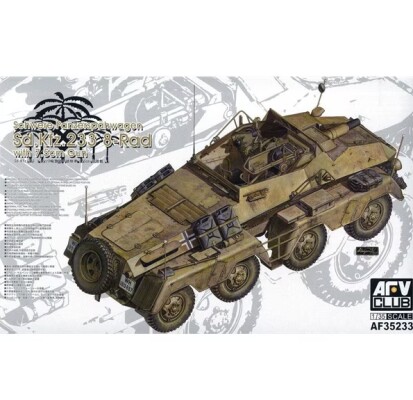 Збірна модель 1/35 Бронеавтомобіль Sd.Kfz.233 (8-колісний) з 75-мм знаряддям AFV Club 35233 детальное изображение Бронетехника 1/35 Бронетехника