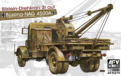 Збірна модель 1/35 Німецький 3-тонний поворотний кран Bilstein на шасі Büssing-NAG 4500A (рання версія, Kfz. 100) AFV Club 35279 детальное изображение Автомобили 1/35 Автомобили