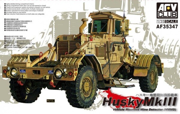 Збірна модель 1/35 Машина виявлення мін Husky Mk III (VMMD) AFV Club 35347 детальное изображение Автомобили 1/35 Автомобили
