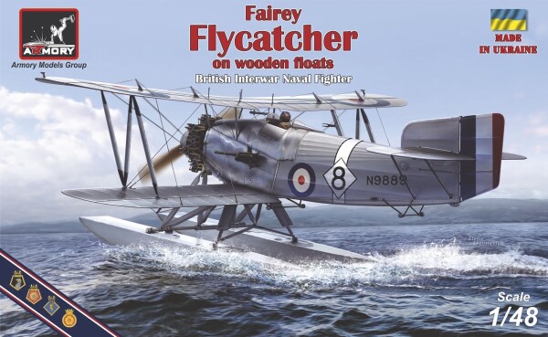 Сборная модель 1/48 Британский истребитель FAA Fairey Flycatcher в межвоенный период, гидроплан детальное изображение Самолеты 1/48 Самолеты