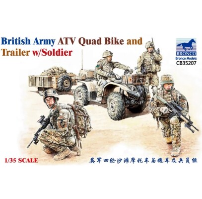 Збірна модель 1/35 Британський армійський квадроцикл з причепом та солдатами Bronco 35207 детальное изображение Автомобили 1/35 Автомобили