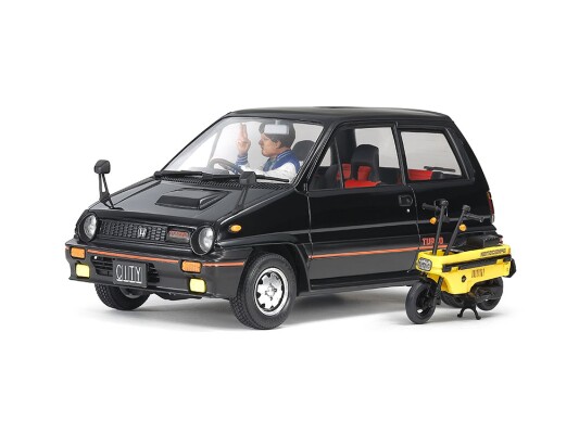 Сборная модель 1/24 Автомобиль Honda City Turbo with Motocompo Tamiya 24369 детальное изображение Автомобили 1/24 Автомобили