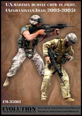 U.S. marines humvee crew in fight (Afghanistan, Iraq 2003-2005 ) детальное изображение Фигуры 1/35 Фигуры