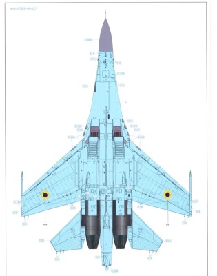 Збірна модель 1/48 Літак Su-27UB &quot;Flanker-C&quot; ВПС України обмежена серія - у цифровому камуфляжі Great Wall Hobby S4817 детальное изображение Самолеты 1/48 Самолеты