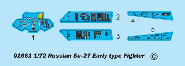 Сборная модель 1/72 Истребитель Су-27 раннего типа Трумпетер 01661 детальное изображение Самолеты 1/72 Самолеты