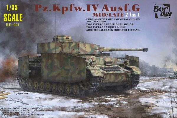 Збірна модель 1/35 німецького танка Панцир IV G LATE Border Model  BT-001  детальное изображение Бронетехника 1/35 Бронетехника