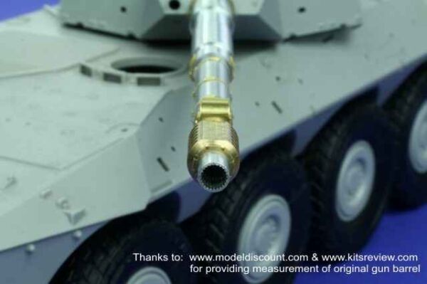 Металевий ствол для колісного танка Centauro 105мм L/52, в масштабі 1/35 детальное изображение Металлические стволы Афтермаркет
