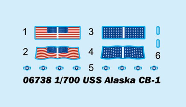 Збірна модель американського бойового крейсера Alaska CB-1 детальное изображение Флот 1/700 Флот