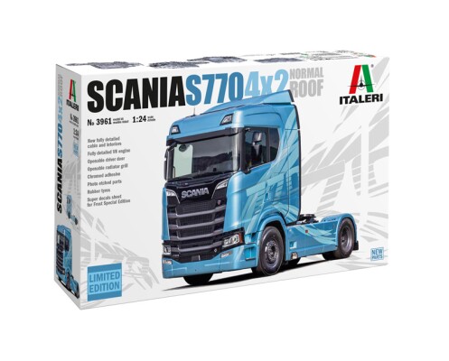 Збірна модель 1/24 вантажний автомобіль / тягач Scania S770 4x2 Normal Roof - LIMITED EDITION Italeri 3961 детальное изображение Грузовики / прицепы Гражданская техника