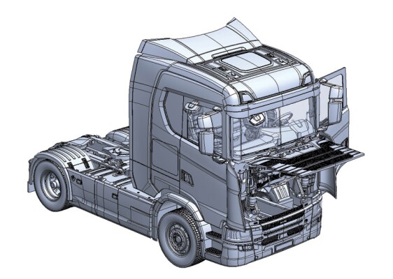 Збірна модель 1/24 вантажний автомобіль / тягач Scania S770 4x2 Normal Roof - LIMITED EDITION Italeri 3961 детальное изображение Грузовики / прицепы Гражданская техника