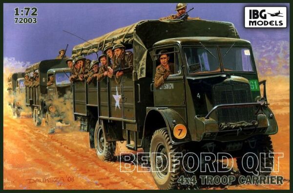 Сборная модель автомобиля Bedford QLT 4×4 Troop Carrier детальное изображение Автомобили 1/72 Автомобили