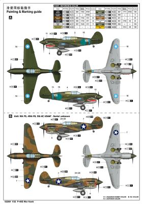 Scale model 1/32 P-40E War Hawk Trumpeter 02269 детальное изображение Самолеты 1/32 Самолеты