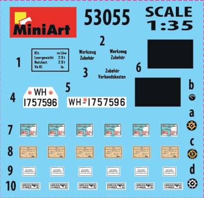 Збірна модель 1/35 Німецький 3-тонний вантажний автомобіль з установкою MG 151/20 MiniArt 53055 детальное изображение Автомобили 1/35 Автомобили