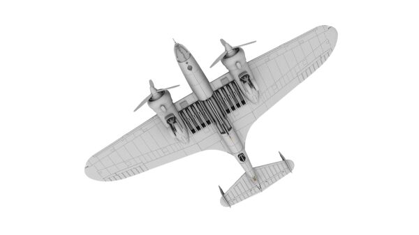Сборная модель польского среднего бомбардировщика PZL. 37A bis Łoś детальное изображение Самолеты 1/72 Самолеты