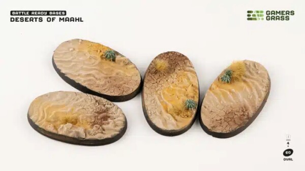 Підставка для фігур Deserts of Maahl - Oval 60 мм 4 шт Gamers Grass GGB-DO60 детальное изображение Разное Инструменты