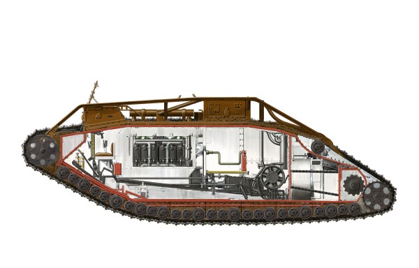 Scale model 1/35 British tank Mk.V Male Meng TS-020 детальное изображение Бронетехника 1/35 Бронетехника