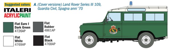 Збірна модель 1/35 Автомобіль Land Rover 109 &quot;Громадська гвардія&quot; Series III Italeri 6542 детальное изображение Автомобили 1/35 Автомобили