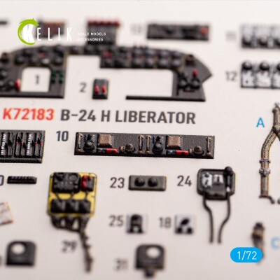 B-24H Liberator 3D декаль интерьер для комплекта Airfix 1/72 КЕЛИК K72183 детальное изображение 3D Декали Афтермаркет
