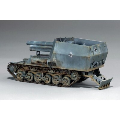 Збірна модель 1/35 Німецька sFH 13/1 (Sf)auf Gw Lrs.(f )Sd.Kfz.135/1 з 50-тонною залізничною платформою SSy45 Schwerer Platformwagen [3 в 1] Zimi ZM35076 детальное изображение Бронетехника 1/35 Бронетехника