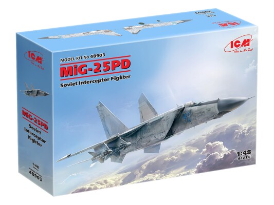 Сборная модель 1/48 Самолет МиГ-25 ПД ICM 48903 детальное изображение Самолеты 1/48 Самолеты