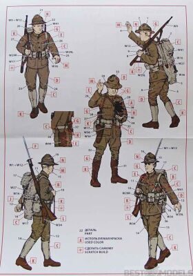 US Infantry (1917), (4 figures). детальное изображение Фигуры 1/35 Фигуры