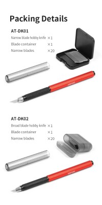 Нож с цанговым зажимом + 20 лезвий 4 мм DSPIAE AT-DK02 детальное изображение Модельные ножи Инструменты