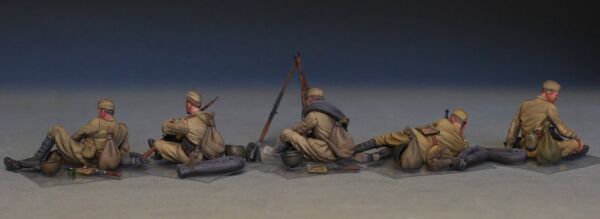 Советские солдаты на отдыхе детальное изображение Фигуры 1/35 Фигуры