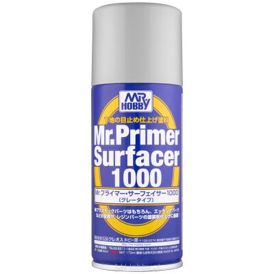 Mr. Primer Surfacer 1000 (170 ml) / Серый грунт в аэрозоле детальное изображение Краска / грунт в аэрозоле Краски