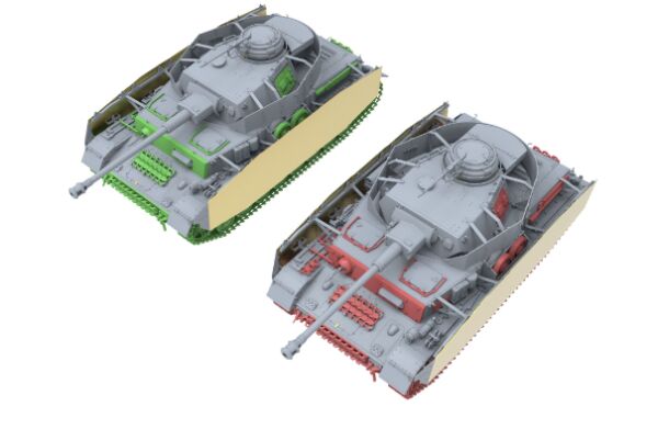 Збірна модель 1/35 Німецький танк Панцир IV H EARLY/MIDDLE (with 4 tank crew) Border Model BT-005 детальное изображение Бронетехника 1/35 Бронетехника