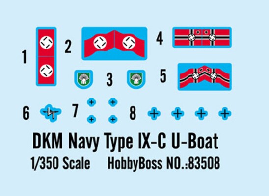 Збірна модель 1/350 Підводний човен DKM Navy типу lX-C HobbyBoss 83508 детальное изображение Подводный флот Флот