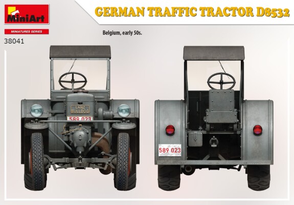Збірна модель 1/35 Німецький трактор D8532 Miniart 38041 детальное изображение Автомобили 1/35 Автомобили