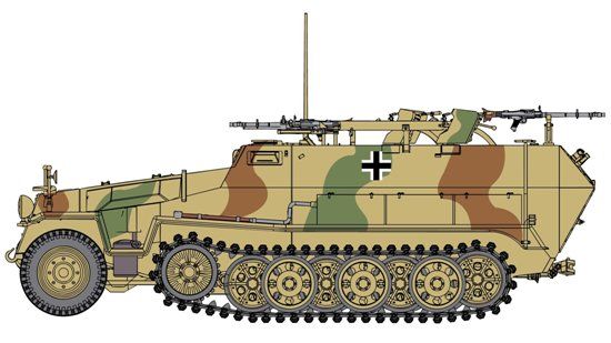 Sd.Kfz.251/16 Ausf.C Flammpanzerwagen детальное изображение Бронетехника 1/35 Бронетехника