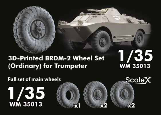 Набір коліс для БРДМ 2 від Trumpeter ScaleX WM 35013 детальное изображение Колёса Афтермаркет