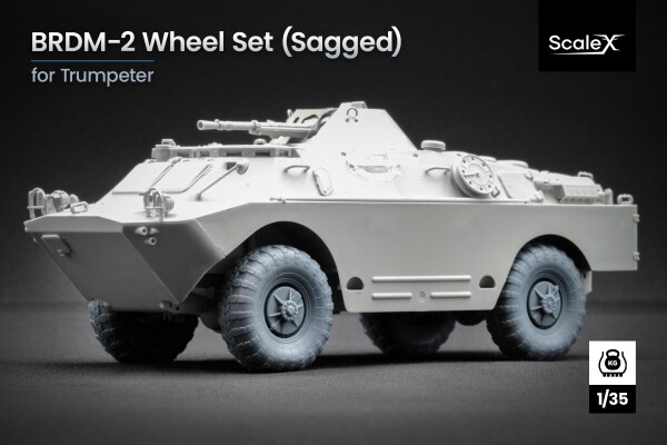 Набор колес (с деформацией) для БРДМ 2 от Trumpeter ScaleX WM 35013S детальное изображение Колёса Афтермаркет