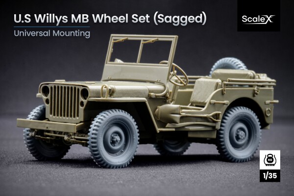 Набор колес (с деформацией) для U.S Willys MB ScaleX WW 35001S детальное изображение Колёса Афтермаркет