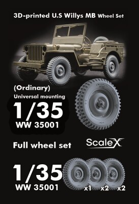 Набір коліс для U.S Willys MB ScaleX WW 35001 детальное изображение Колёса Афтермаркет