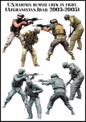 U.S. marines humvee crew in fight (Afghanistan, Iraq 2003-2005 ) детальное изображение Фигуры 1/35 Фигуры